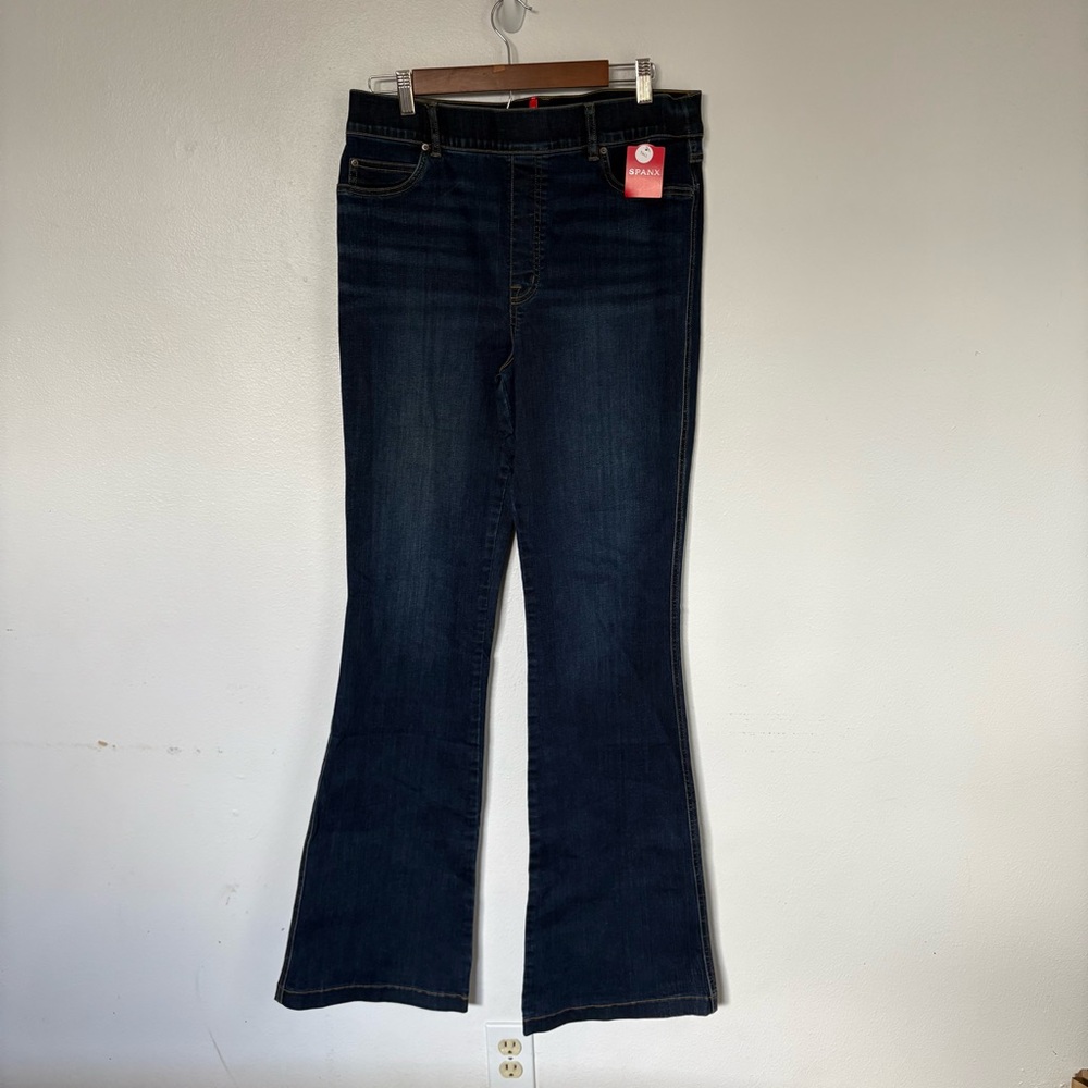 SPANX Pull On Flare Jeans in Midnight Shade NWT Size‎ XL Tall